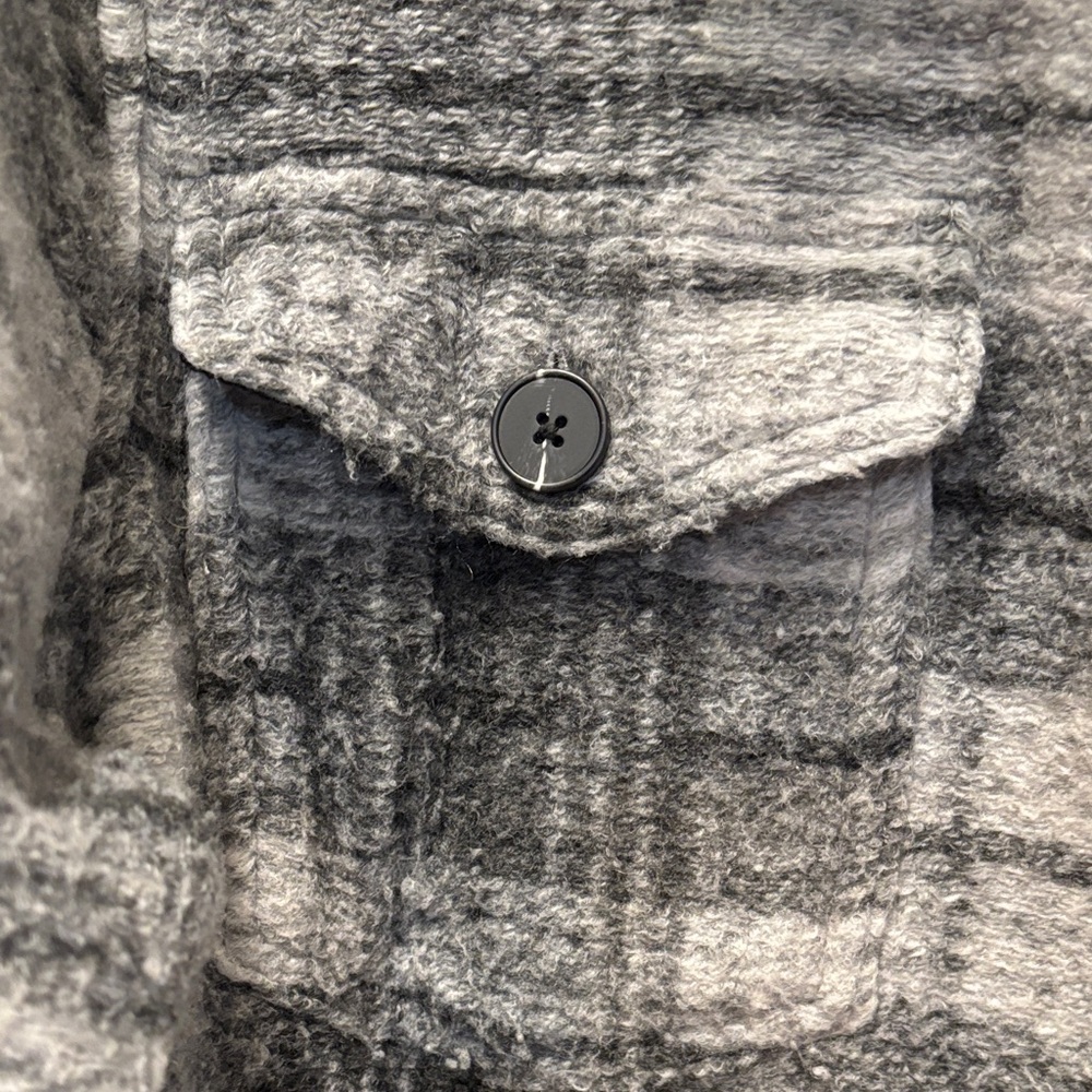 Dex Gray Plaid Button-Up Shacket - Picture 3 of 7